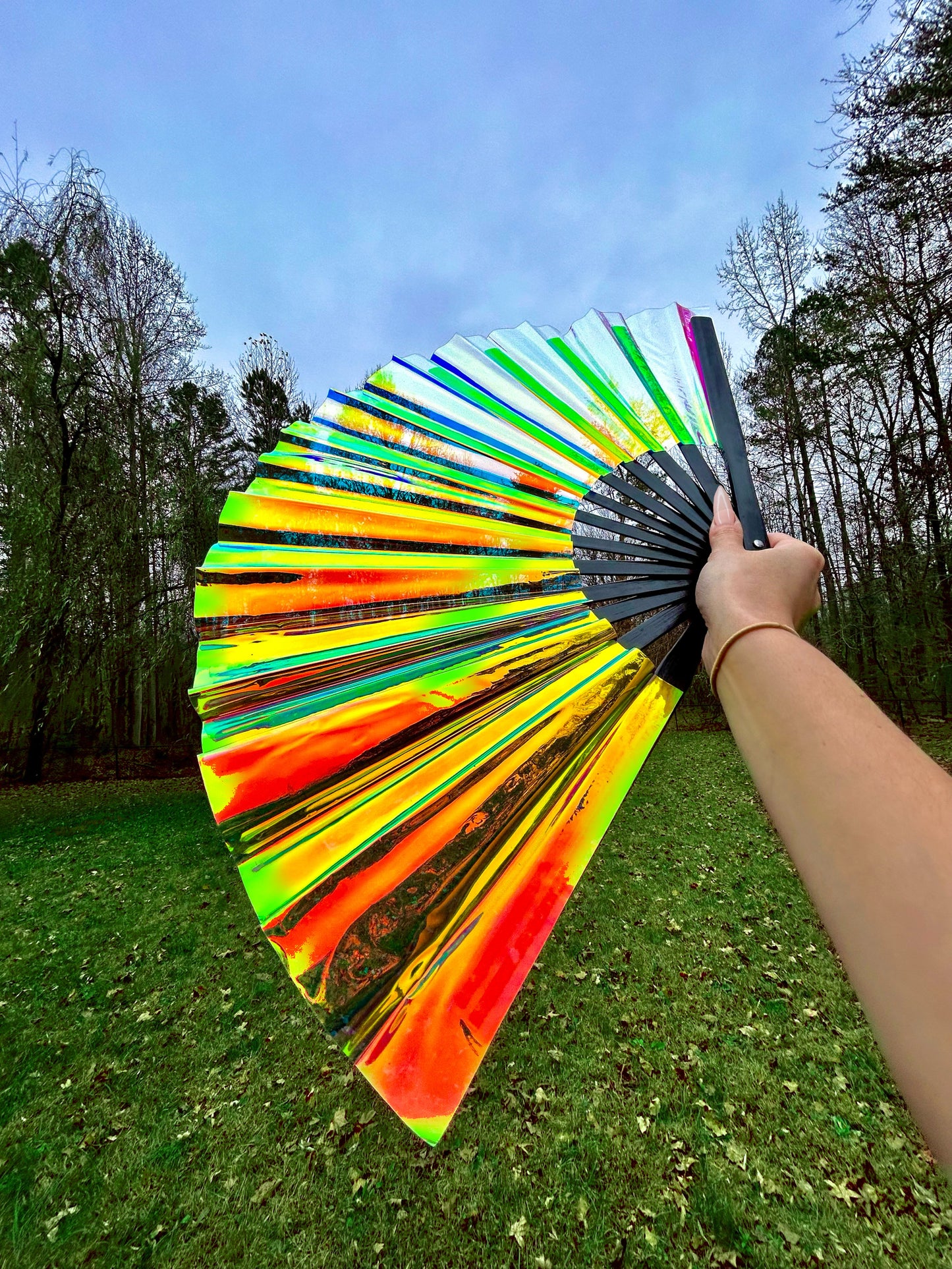 Iridescent Hand Fan